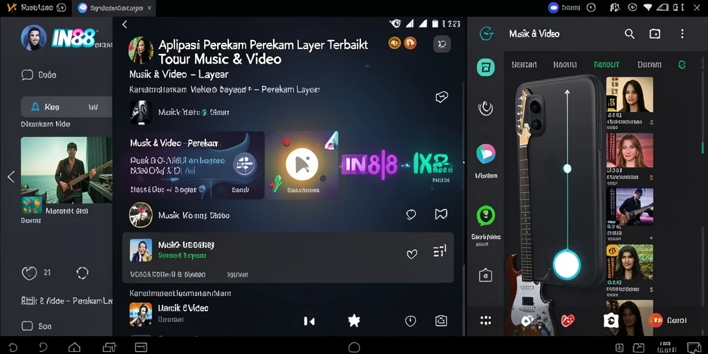 Antarmuka aplikasi IN88 yang intuitif dan fungsional untuk Perekam Layar.