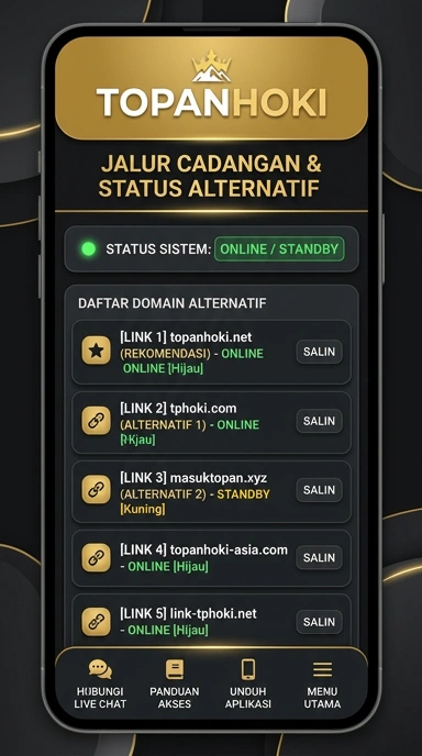 Tampilan link alternatif topanhoki
