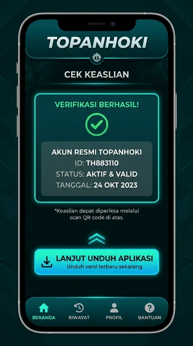 Tampilan kanal resmi topanhoki